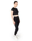 Deep Black Active Crop top