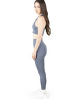 Light Grey Cross Back Sports Bra & High Waist Leggings Co Ord Set