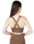 Cocoa Brown Cross Back Sports Bra