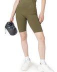 Olive Green High Waist Biker shorts