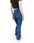 Airforce Blue High Waist Flared Pant