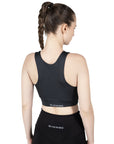 Coal Black Racerback Sports Bra