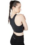 Coal Black Racerback Sports Bra