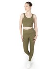 Olive Green Sports Bra & Leggings Co Ord Set