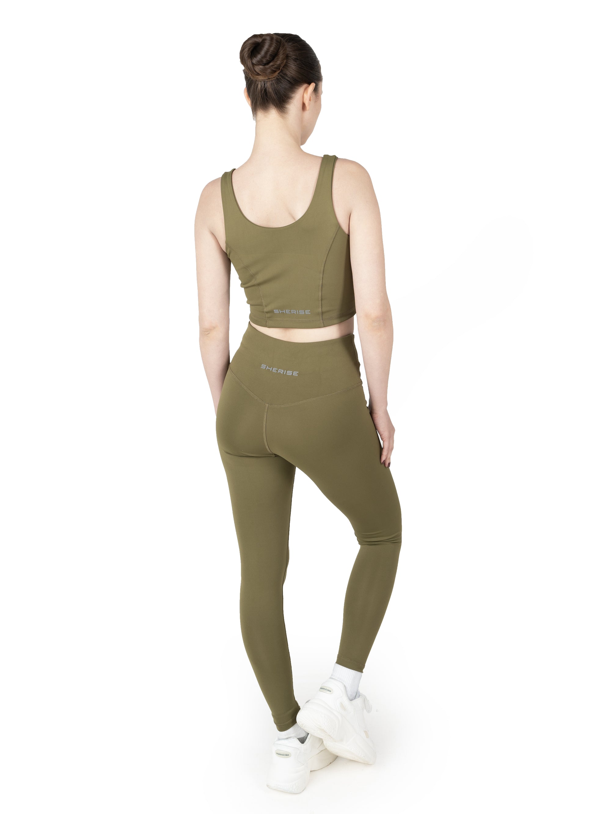 Olive Green Sports Bra &amp; Leggings Co Ord Set