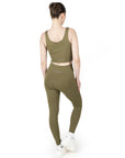 Olive Green Sports Bra & Leggings Co Ord Set