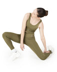 Olive Green Sports Bra & Leggings Co Ord Set