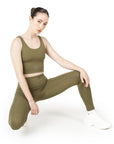 Olive Green Sports Bra & Leggings Co Ord Set