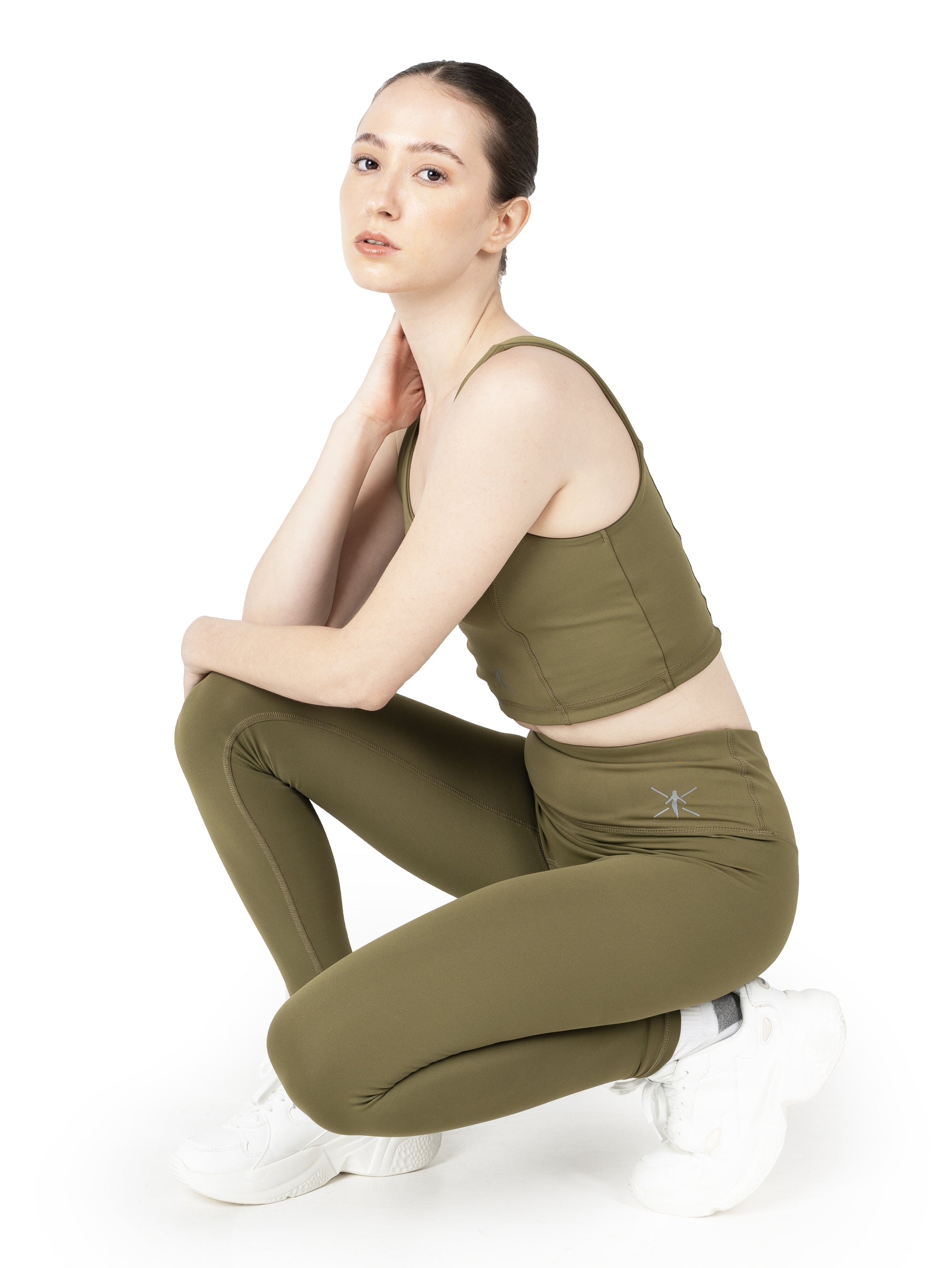 Olive Green Sports Bra &amp; Leggings Co Ord Set