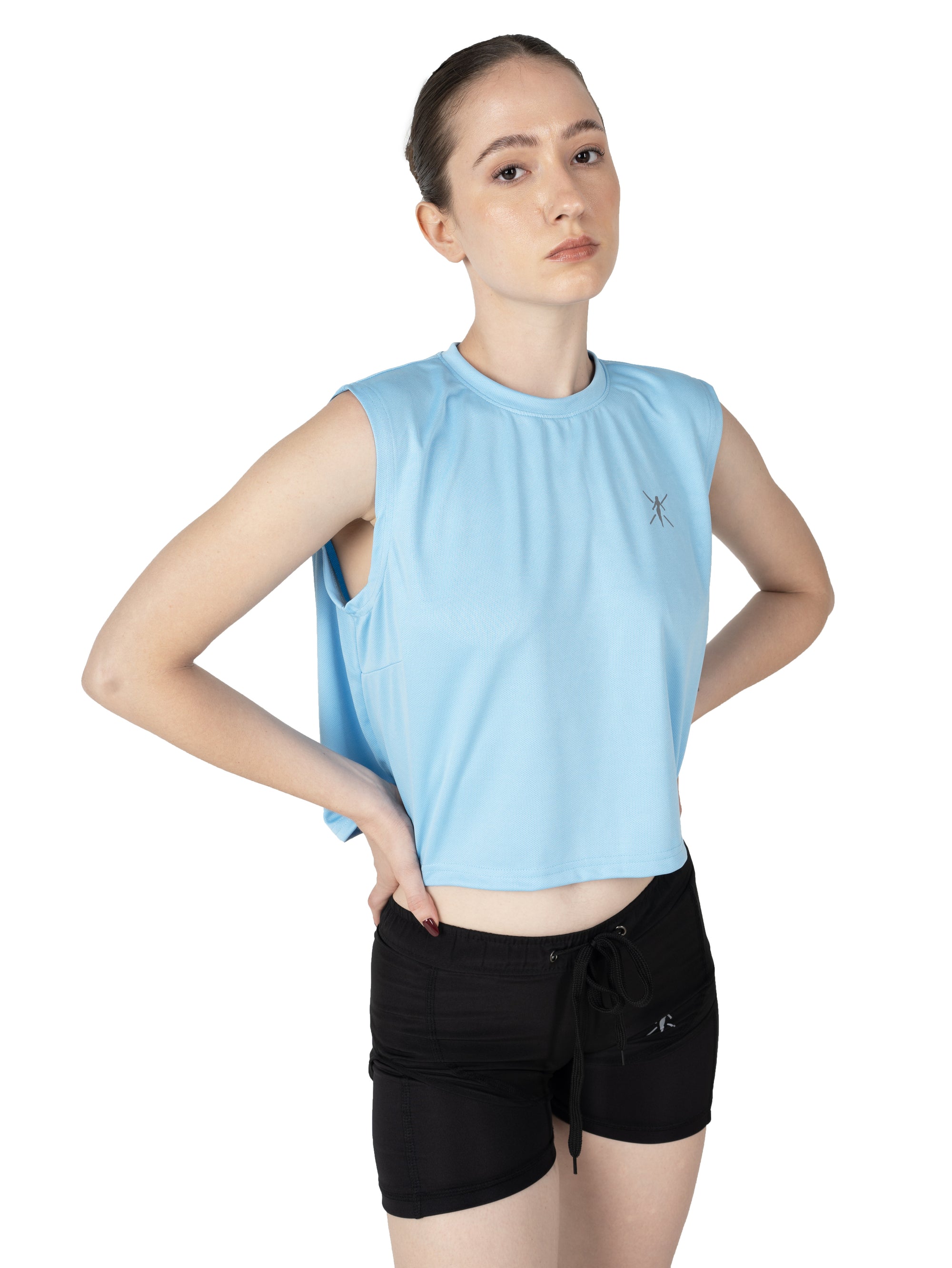 Sky Blue Crop Top