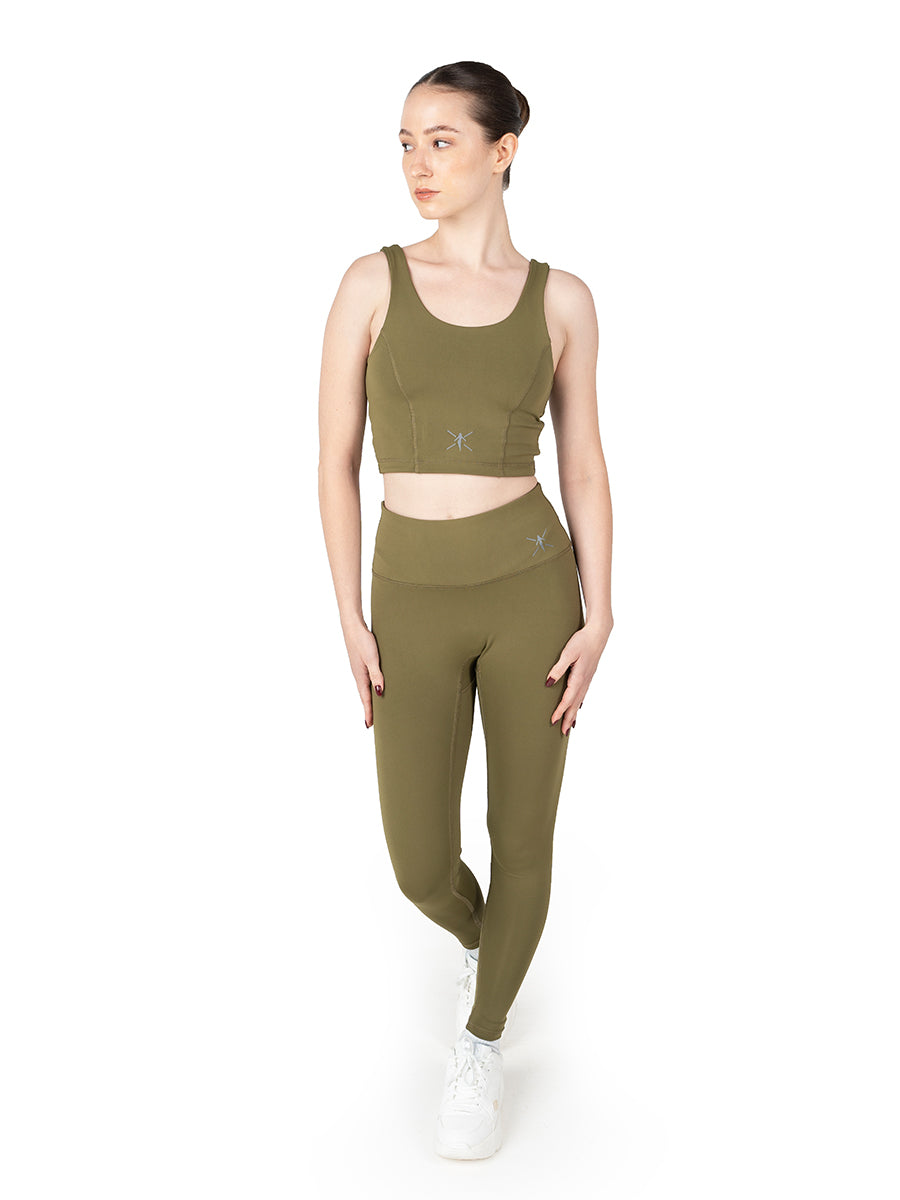 Olive Green Sports Bra