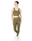 Olive Green Sports Bra