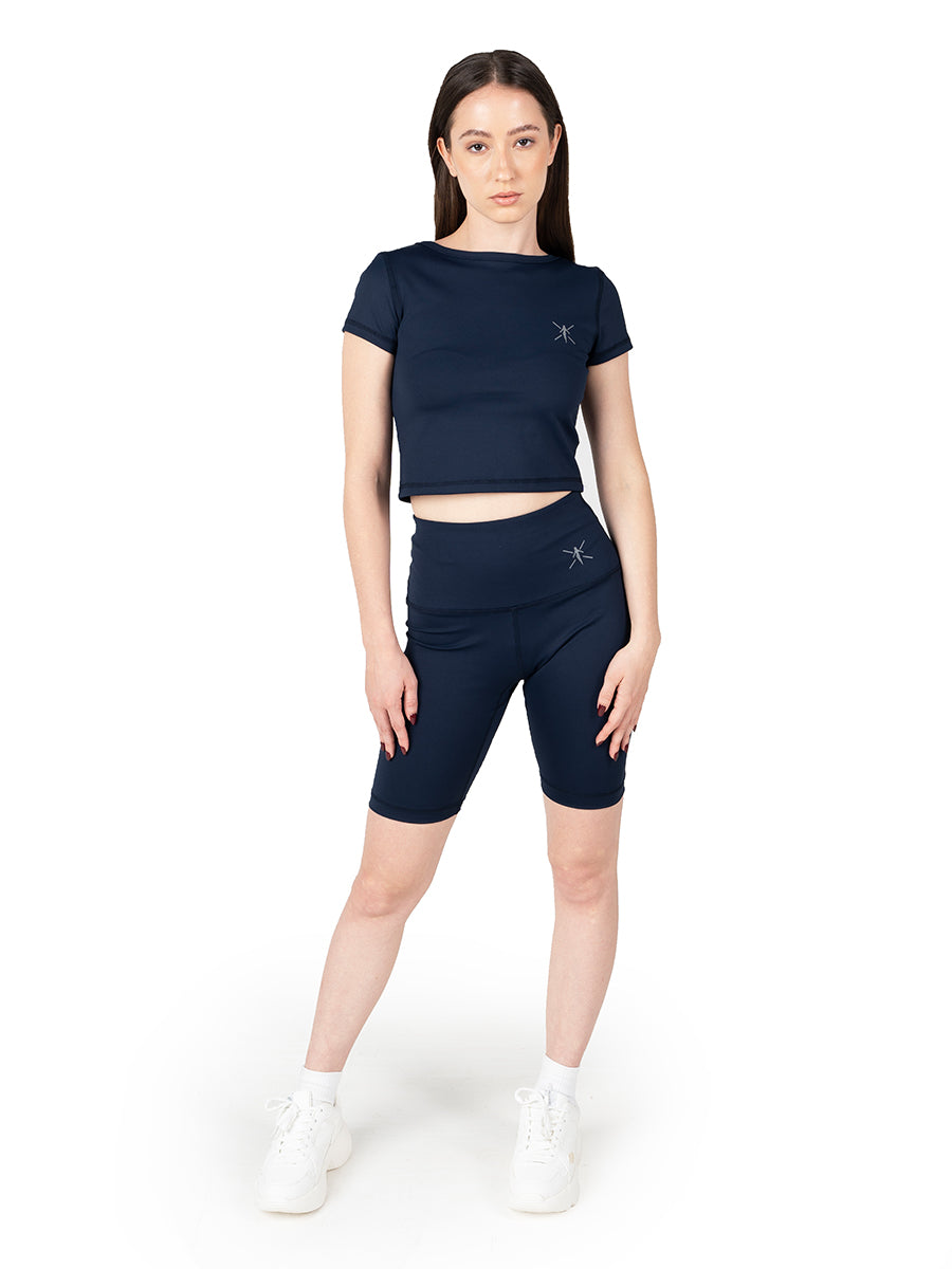 Navy Blue Biker Shorts