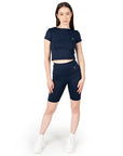 Navy Blue Biker Shorts